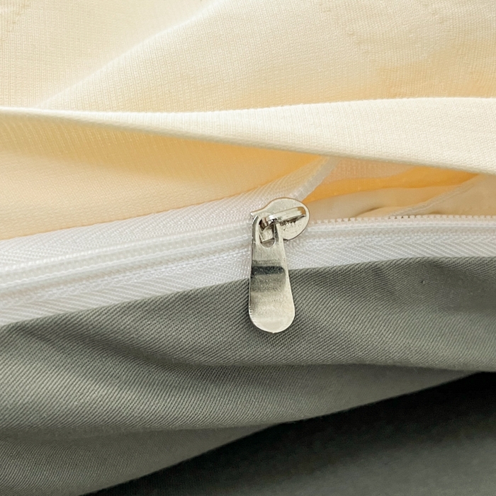 91家纺网 家纺一手货源 找家纺 沐棉家居 2025新款亲肤舒适全棉纯棉提花四件套 菱格米-灰