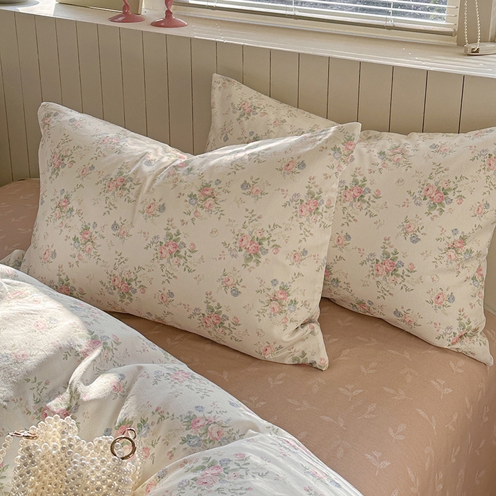 91家纺网 家纺一手货源 找家纺 麦伦家居 2025新款40s斜纹全棉纯棉跑量款卡通小清新四件套 繁花