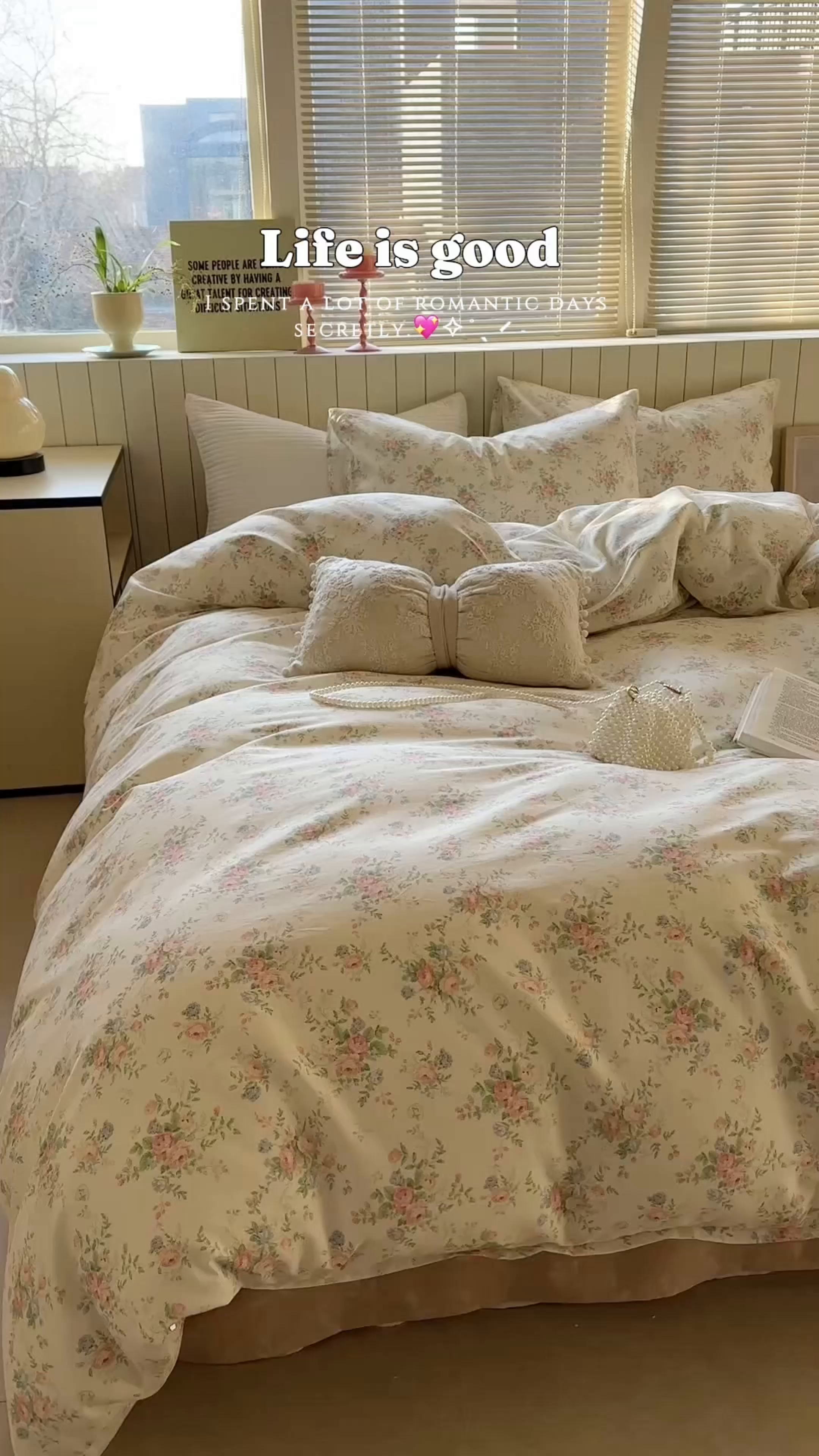 91家纺网 家纺一手货源 找家纺 麦伦家居 2025新款40s斜纹全棉纯棉跑量款卡通小清新四件套 繁花