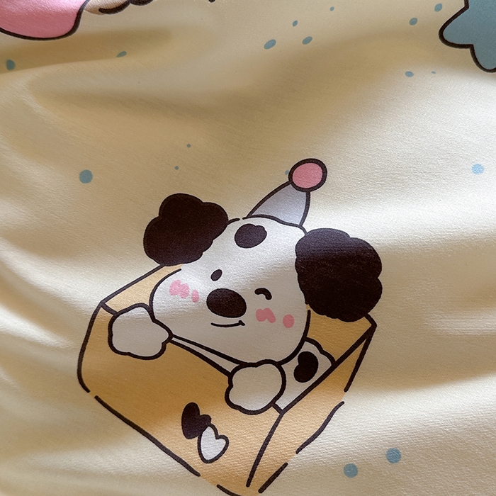 91家纺网 家纺一手货源 找家纺 麦伦家居 2025新款40s斜纹全棉纯棉跑量款卡通小清新四件套 可爱颂