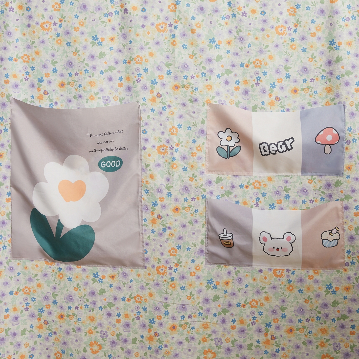 91家纺网 家纺一手货源 找家纺 夏彩 2025新款棉麻雪纺花边床帘强遮光印花铁艺支架学生蚊帐-88626 88626-花千朵