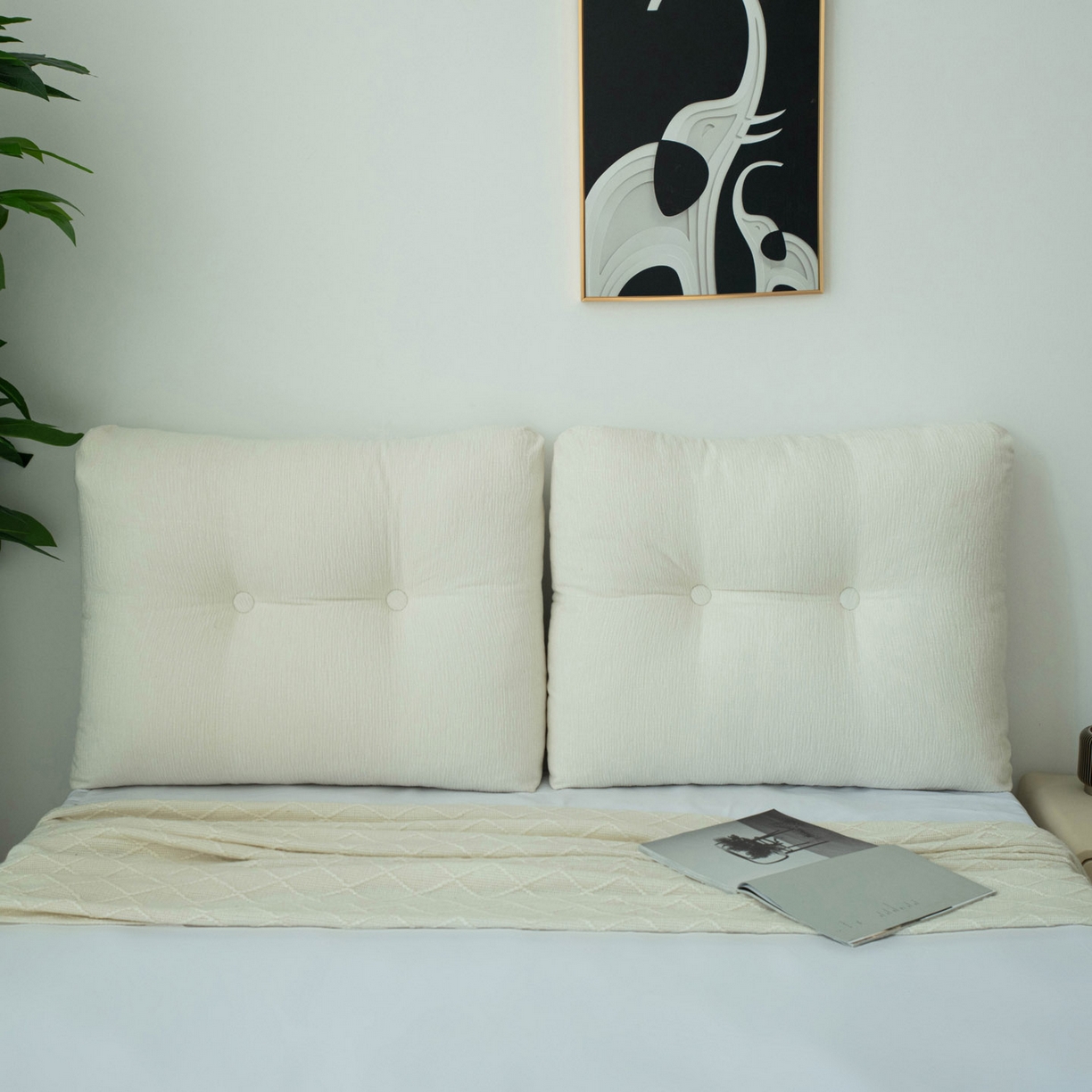 91家纺网 家纺一手货源 找家纺 （总）美达人 2025新款雪尼尔无床头魔术贴靠背