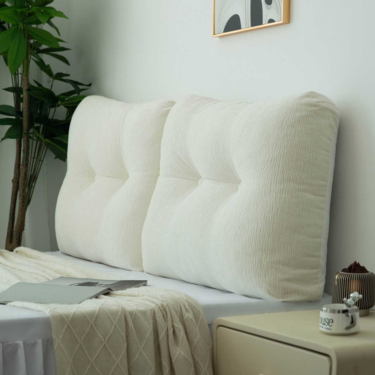 91家纺网 家纺一手货源 找家纺 （总）美达人 2025新款雪尼尔无床头魔术贴靠背