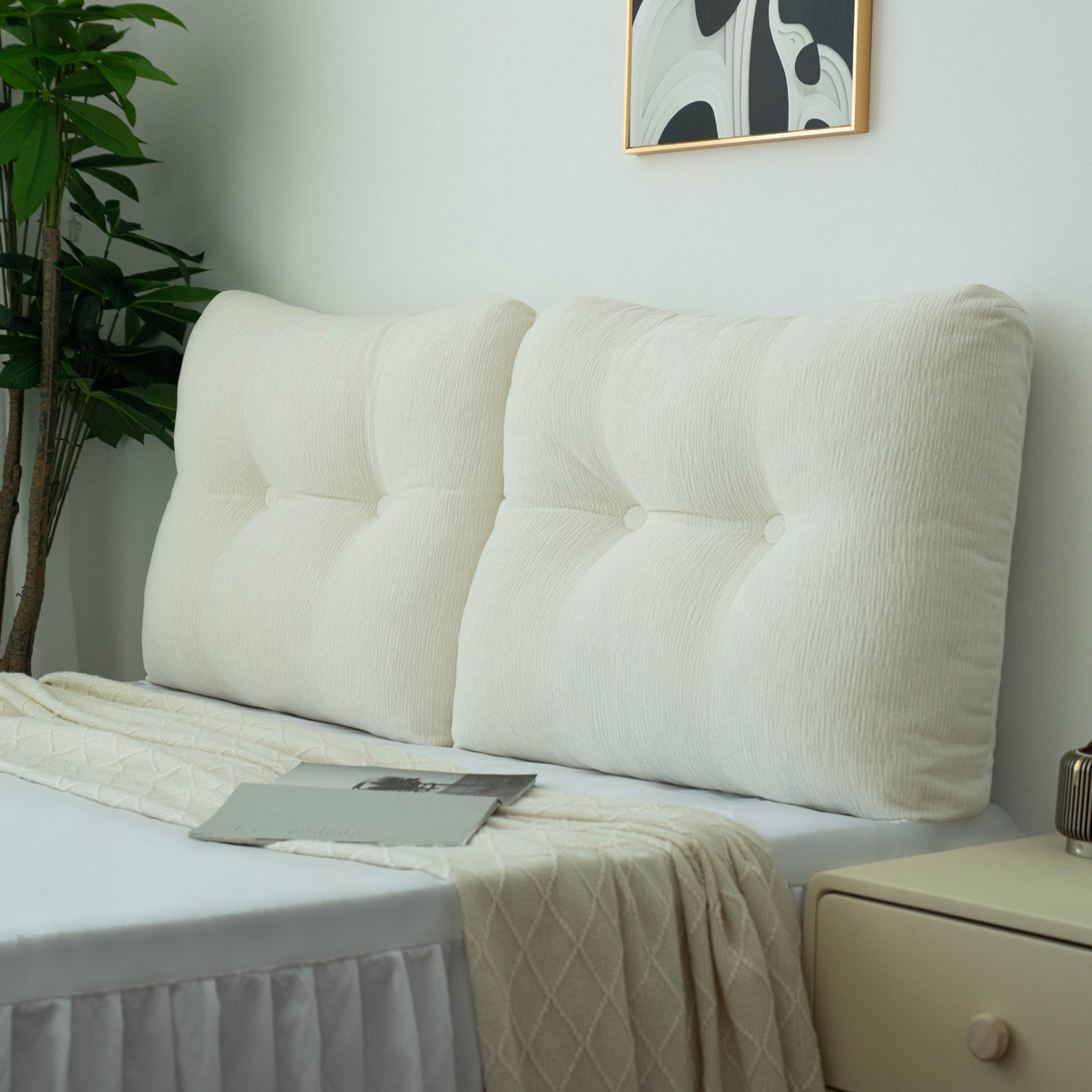 91家纺网 家纺一手货源 找家纺 （总）美达人 2025新款雪尼尔无床头魔术贴靠背