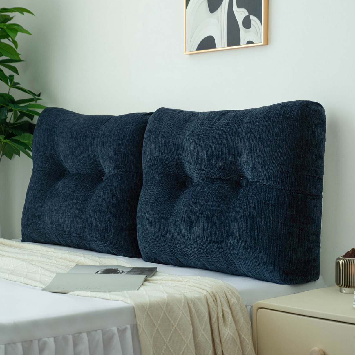 91家纺网 家纺一手货源 找家纺 （总）美达人 2025新款雪尼尔无床头魔术贴靠背