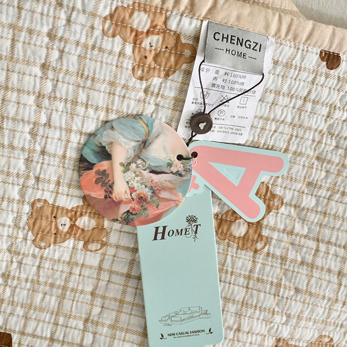 91家纺网 家纺一手货源 找家纺 （总）橙子家居 2024新款高温水洗双面全棉纯棉斜纹13372印花款单品床盖  单床盖