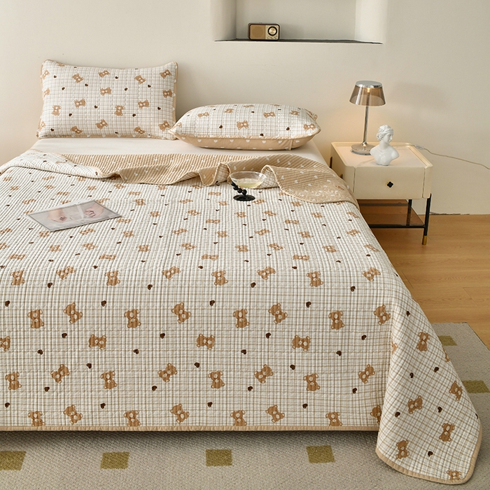 91家纺网 家纺一手货源 找家纺 （总）橙子家居 2024新款高温水洗双面全棉纯棉斜纹13372印花款单品床盖  单床盖