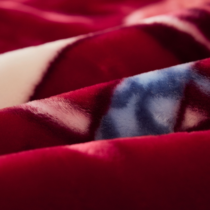 91家纺网 家纺一手货源 找家纺 好艺佳毛毯 2025新款（升级版）拉舍尔毛毯学生毯宿舍婚庆加厚双层毯子绒毯盖毯不掉毛毛毯 升级版-一心一意