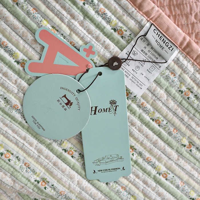 91家纺网 家纺一手货源 找家纺 橙子家居 2024新款高温水洗双面全棉纯棉斜纹13372印花款单品床盖  单床盖 雅清