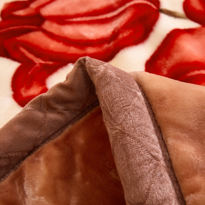 91家纺网 家纺一手货源 找家纺 好艺佳毛毯 2025新款（升级版）拉舍尔毛毯学生毯宿舍婚庆加厚双层毯子绒毯盖毯不掉毛毛毯 升级版-百合仙子