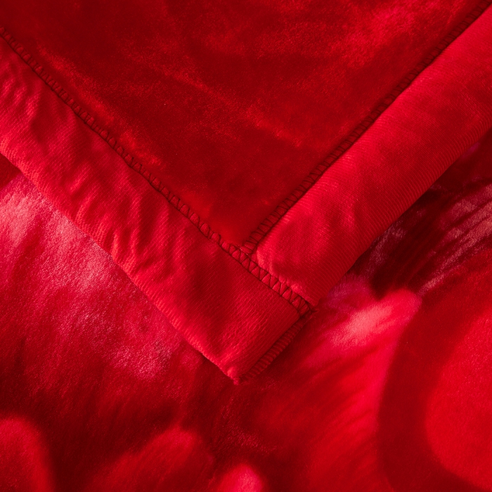 91家纺网 家纺一手货源 找家纺 好艺佳毛毯 2025新款（升级版）拉舍尔毛毯学生毯宿舍婚庆加厚双层毯子绒毯盖毯不掉毛毛毯 升级版-双喜临门