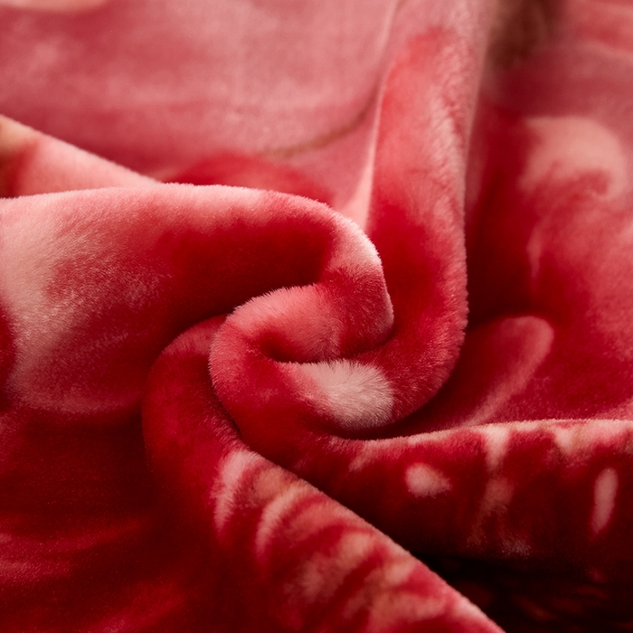 91家纺网 家纺一手货源 找家纺 好艺佳毛毯 2025新款（升级版）拉舍尔毛毯学生毯宿舍婚庆加厚双层毯子绒毯盖毯不掉毛毛毯 升级版-姹紫嫣红