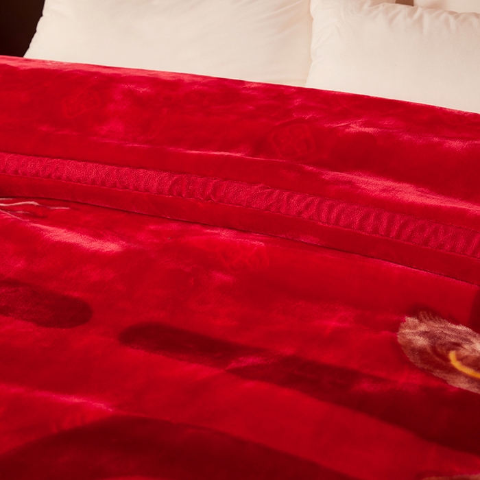 91家纺网 家纺一手货源 找家纺 好艺佳毛毯 2025新款（升级版）拉舍尔毛毯学生毯宿舍婚庆加厚双层毯子绒毯盖毯不掉毛毛毯 升级版-龙飞凤舞