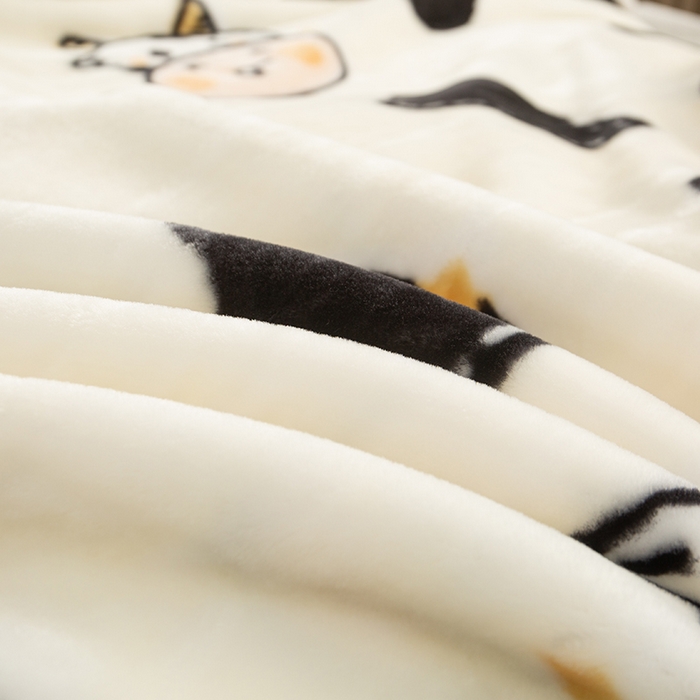 91家纺网 家纺一手货源 找家纺 好艺佳毛毯 2025新款（升级版）拉舍尔毛毯学生毯宿舍婚庆加厚双层毯子绒毯盖毯不掉毛毛毯 升级版-小萌牛