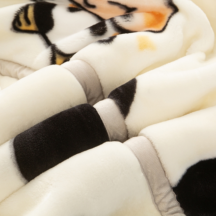 91家纺网 家纺一手货源 找家纺 好艺佳毛毯 2025新款（升级版）拉舍尔毛毯学生毯宿舍婚庆加厚双层毯子绒毯盖毯不掉毛毛毯 升级版-小萌牛