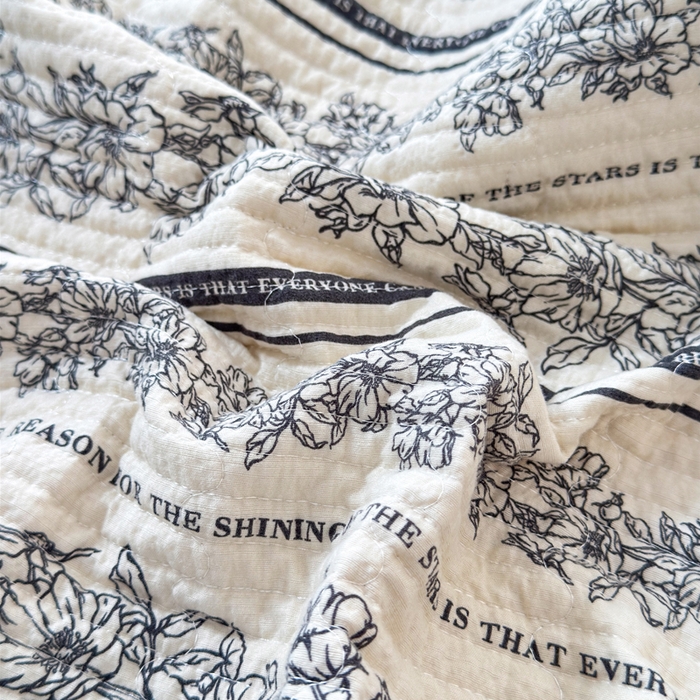 91家纺网 家纺一手货源 找家纺 橙子家居 2024新款A类木棉印花夹层新疆棉花四季款床盖三件套 西西里