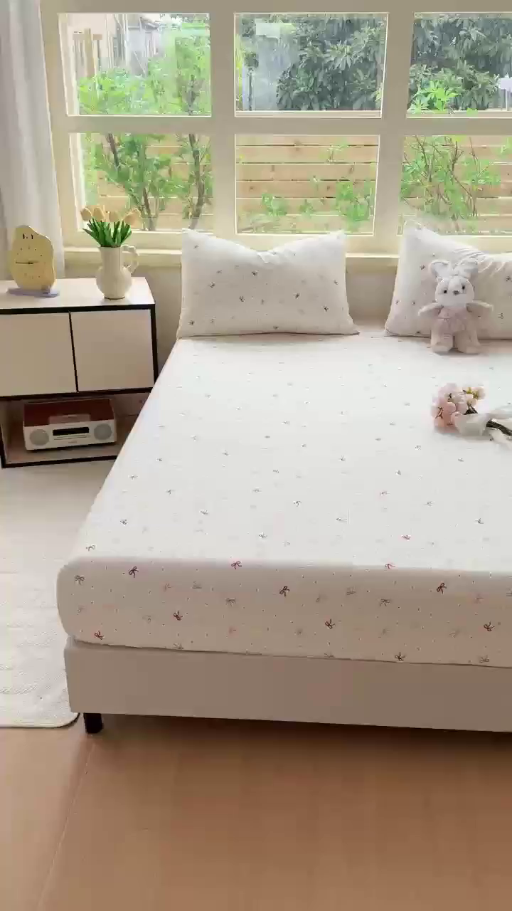 91家纺网 家纺一手货源 找家纺 （总）叠派家纺 2025新款A类双层纱提花单品系列-单床笠