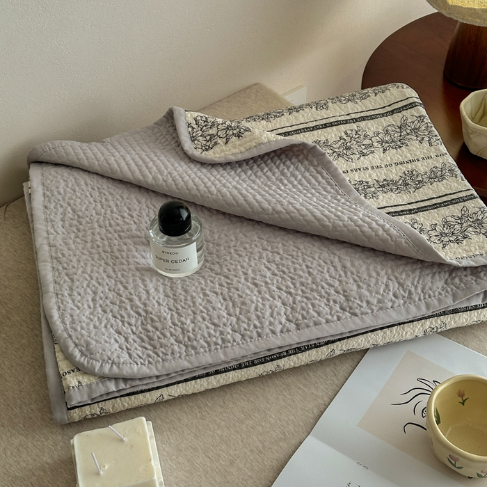 91家纺网 家纺一手货源 找家纺 橙子家居 2024新款A类高温砂洗木棉印花床盖三件套夹层新疆棉花四季款-实拍图 西西里