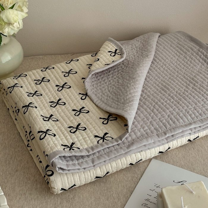 91家纺网 家纺一手货源 找家纺 （总）橙子家居 2024新款A类高温砂洗木棉印花床盖三件套夹层新疆棉花四季款-实拍图