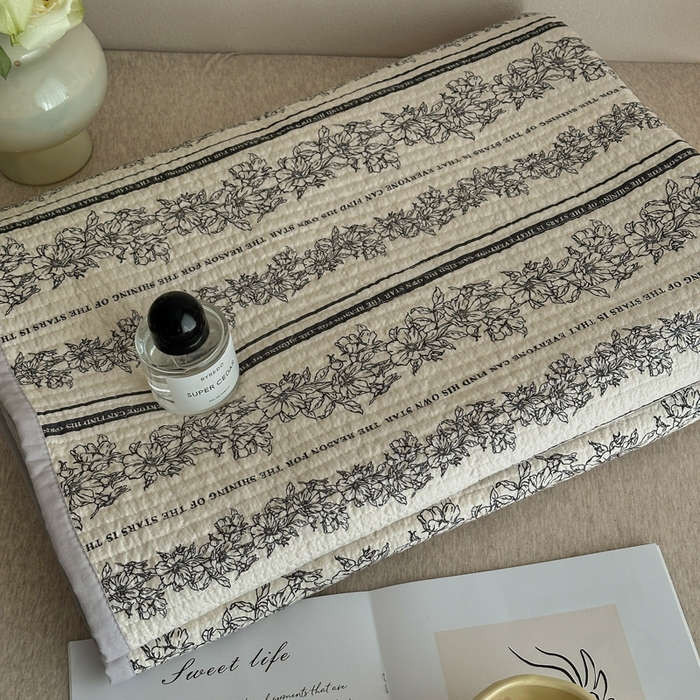 91家纺网 家纺一手货源 找家纺 橙子家居 2024新款A类高温砂洗木棉印花床盖三件套夹层新疆棉花四季款-实拍图 西西里