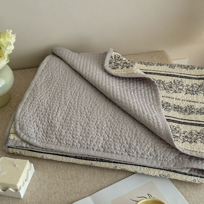 91家纺网 家纺一手货源 找家纺 橙子家居 2024新款A类高温砂洗木棉印花床盖三件套夹层新疆棉花四季款-实拍图 西西里