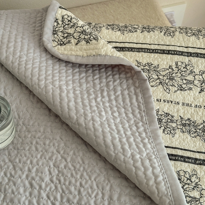 91家纺网 家纺一手货源 找家纺 橙子家居 2024新款A类高温砂洗木棉印花床盖三件套夹层新疆棉花四季款-实拍图 西西里