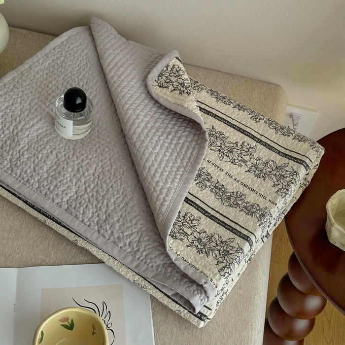 91家纺网 家纺一手货源 找家纺 橙子家居 2024新款A类高温砂洗木棉印花床盖三件套夹层新疆棉花四季款-实拍图 西西里