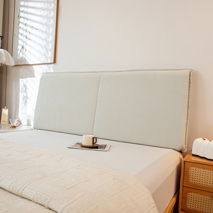 91家纺网 家纺一手货源 找家纺 （总）沐沐家纺 2026新款灯芯绒床头平板大靠背