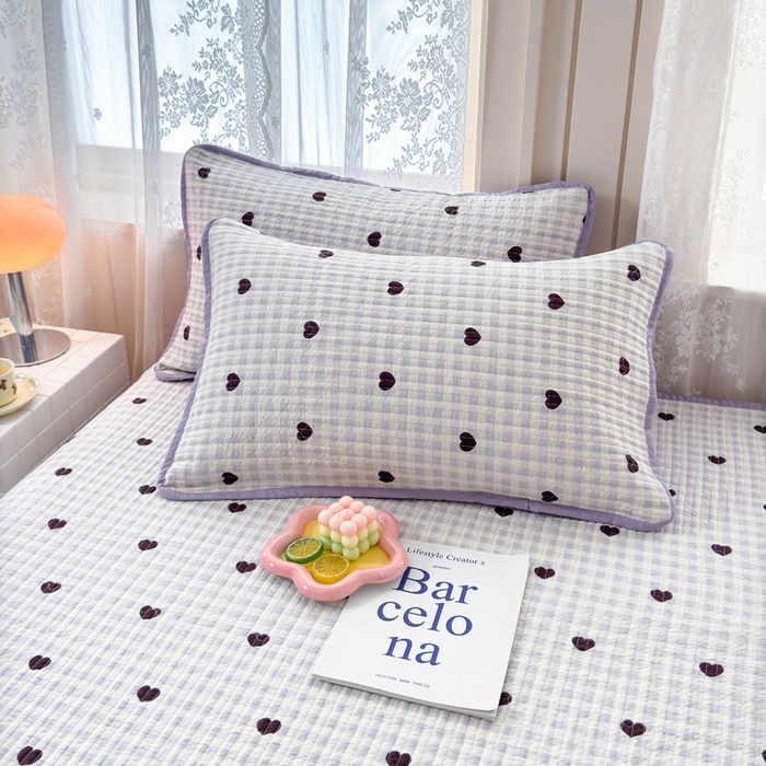 91家纺网 家纺一手货源 找家纺 （总）橙子家居 2024新款A类木棉印花床盖三件套四季款夹层新疆棉花