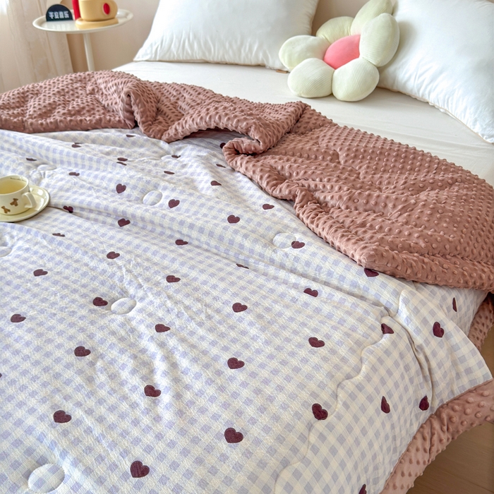 91家纺网 家纺一手货源 找家纺 （总）橙子家居 2024新款【跑量款】A类母婴安抚豆豆被 被子被芯