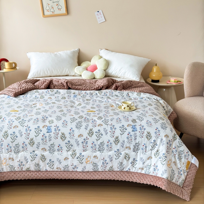 91家纺网 家纺一手货源 找家纺 橙子家居 2024新款【跑量款】A类母婴安抚豆豆被 被子被芯 豆豆被-薰衣草