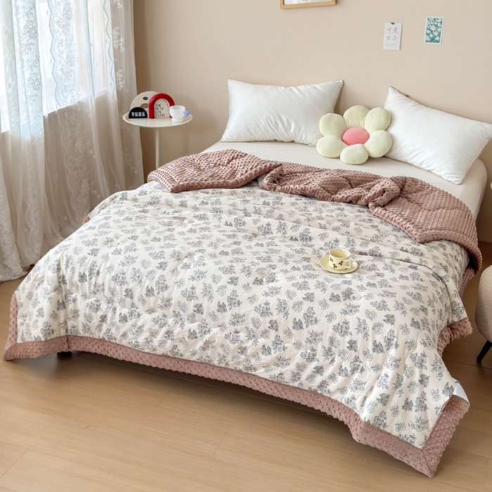 91家纺网 家纺一手货源 找家纺 橙子家居 2024新款【跑量款】A类母婴安抚豆豆被 被子被芯 豆豆被-锦上添花