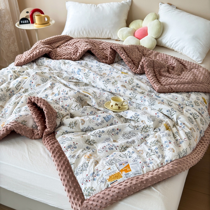 91家纺网 家纺一手货源 找家纺 橙子家居 2024新款【跑量款】A类母婴安抚豆豆被 被子被芯 豆豆被-薰衣草