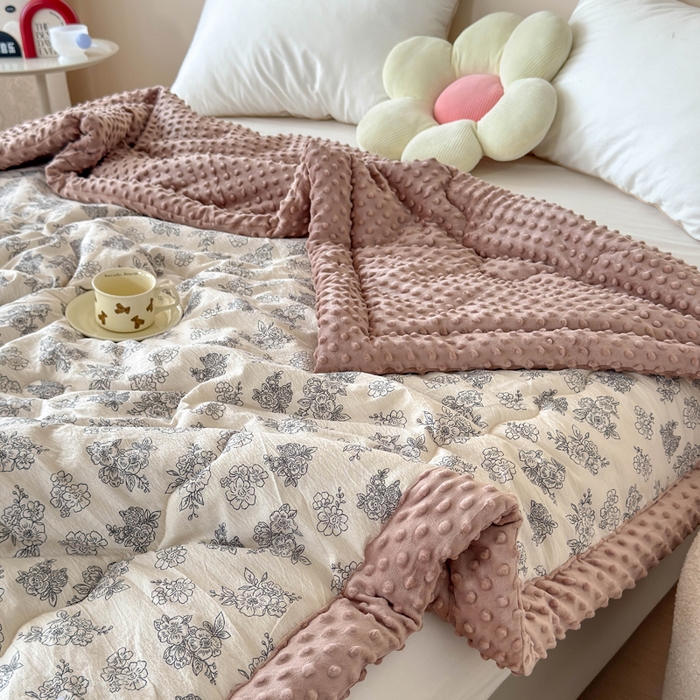 91家纺网 家纺一手货源 找家纺 橙子家居 2024新款【跑量款】A类母婴安抚豆豆被 被子被芯 豆豆被-锦上添花