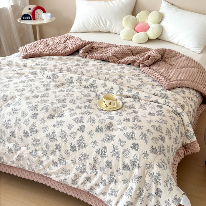 91家纺网 家纺一手货源 找家纺 橙子家居 2024新款【跑量款】A类母婴安抚豆豆被 被子被芯 豆豆被-锦上添花