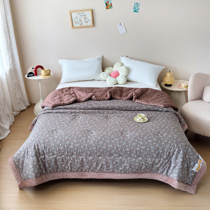 橙子家居 2024新款【跑量款】A类母婴安抚豆豆被 被子被芯 豆豆被-含苞待放