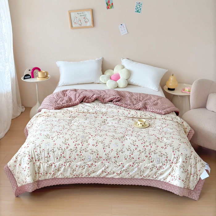 橙子家居 2024新款【跑量款】A类母婴安抚豆豆被 被子被芯 豆豆被-兔仙子