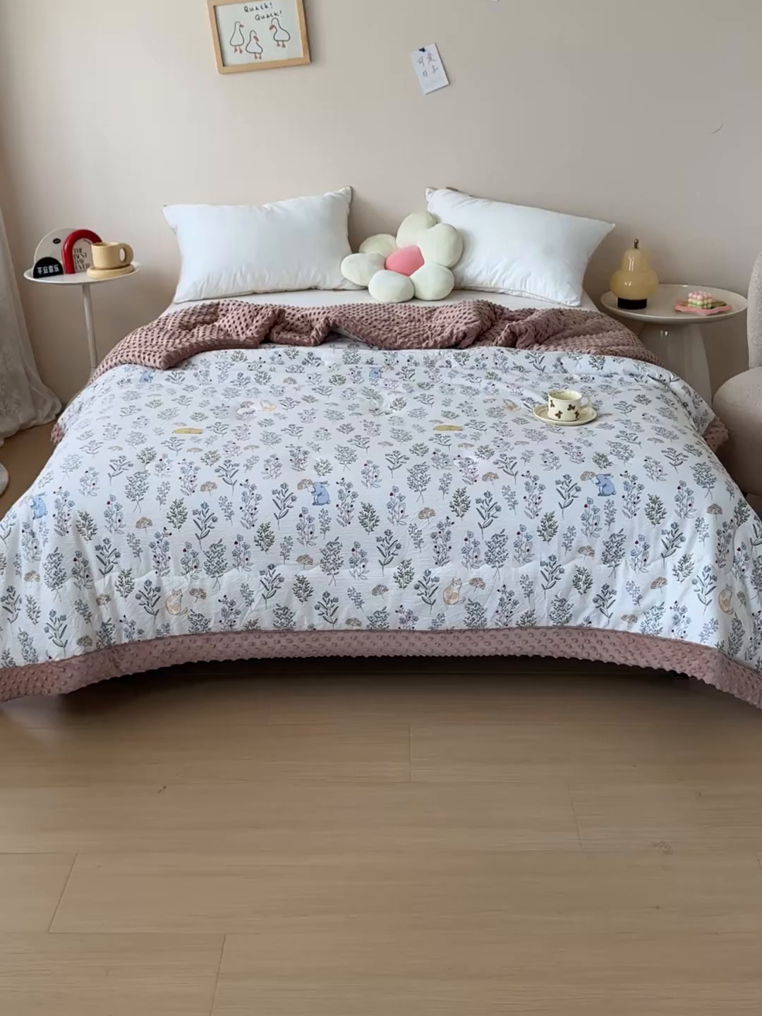 91家纺网 家纺一手货源 找家纺 橙子家居 2024新款【跑量款】A类母婴安抚豆豆被 被子被芯 豆豆被-薰衣草