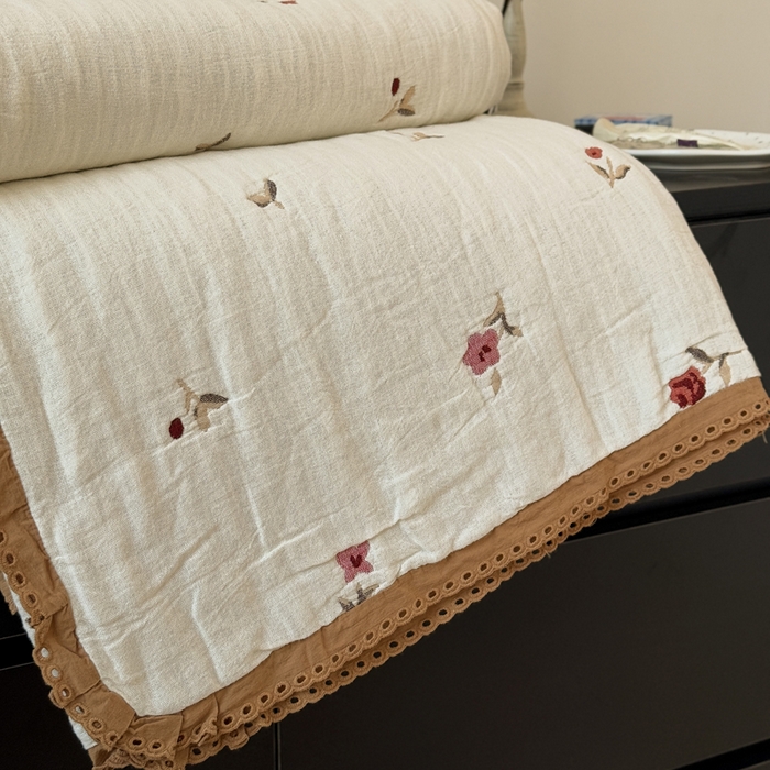 91家纺网 家纺一手货源 找家纺 （总）橙子家居 2025新款韩国泡芙被纯棉五层纱布夏被夏凉被空调被