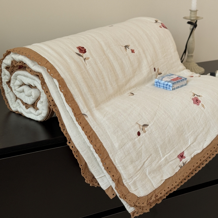 91家纺网 家纺一手货源 找家纺 （总）橙子家居 2025新款韩国泡芙被纯棉五层纱布夏被夏凉被空调被