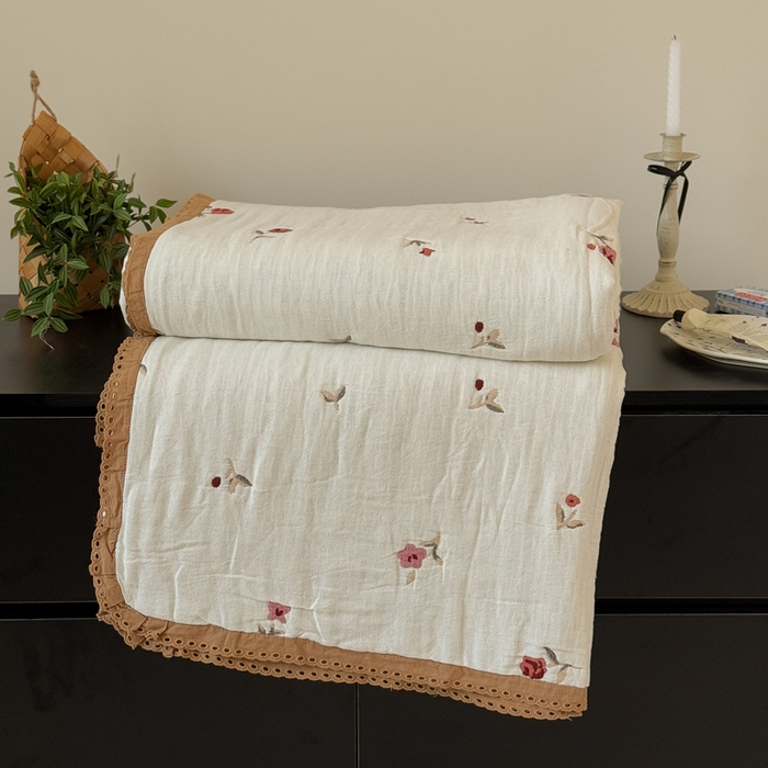 91家纺网 家纺一手货源 找家纺 （总）橙子家居 2025新款韩国泡芙被纯棉五层纱布夏被夏凉被空调被