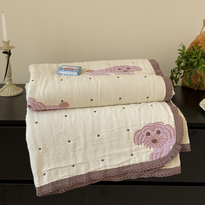 91家纺网 家纺一手货源 找家纺 （总）橙子家居 2025新款韩国泡芙被纯棉五层纱布夏被夏凉被空调被