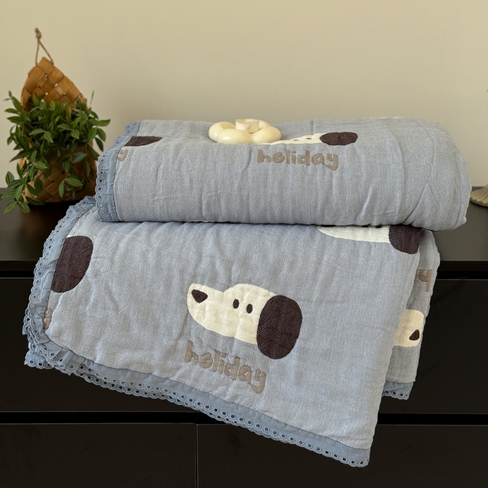 91家纺网 家纺一手货源 找家纺 （总）橙子家居 2025新款韩国泡芙被纯棉五层纱布夏被夏凉被空调被