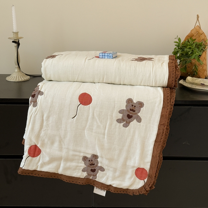 91家纺网 家纺一手货源 找家纺 （总）橙子家居 2025新款韩国泡芙被纯棉五层纱布夏被夏凉被空调被