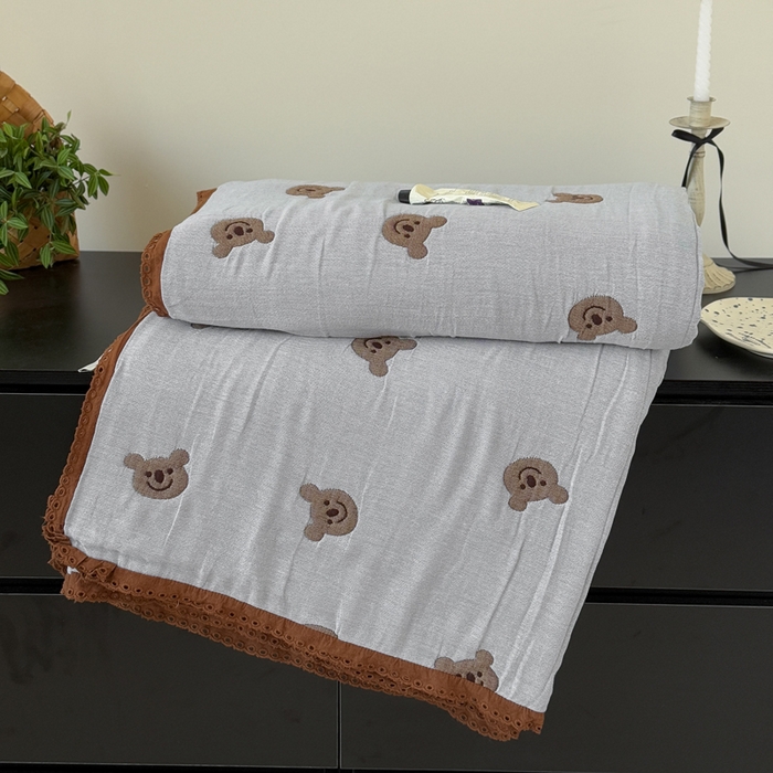 91家纺网 家纺一手货源 找家纺 （总）橙子家居 2025新款韩国泡芙被纯棉五层纱布夏被夏凉被空调被