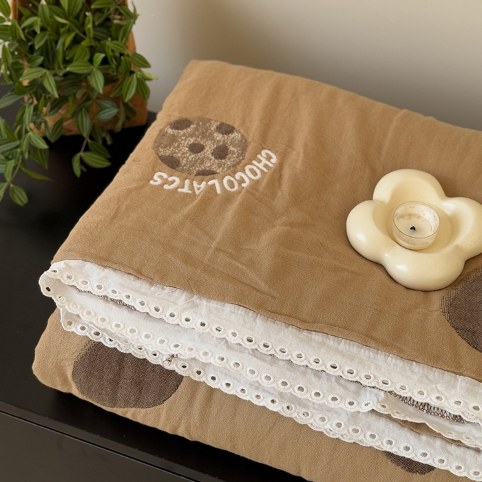 91家纺网 家纺一手货源 找家纺 橙子家居 2025新款韩国泡芙被纯棉五层纱布夏被夏凉被空调被 大眼萌