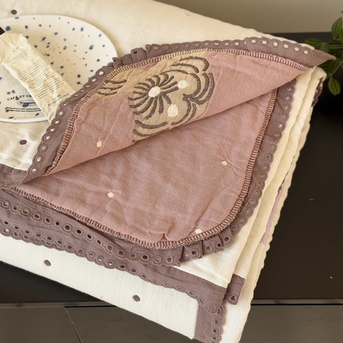 91家纺网 家纺一手货源 找家纺 橙子家居 2025新款韩国泡芙被纯棉五层纱布夏被夏凉被空调被 粉色狮子王