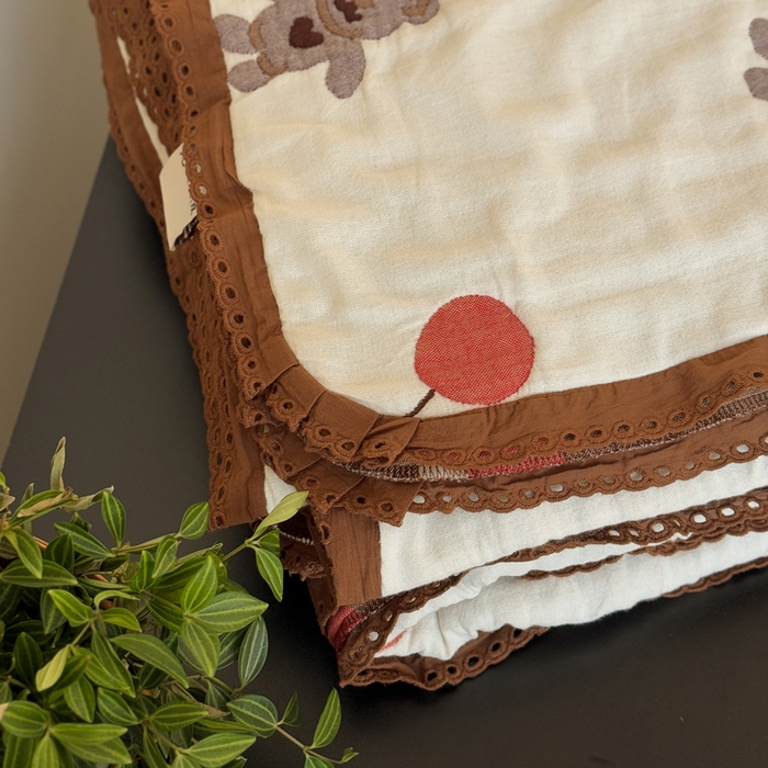 91家纺网 家纺一手货源 找家纺 橙子家居 2025新款韩国泡芙被纯棉五层纱布夏被夏凉被空调被 气球熊