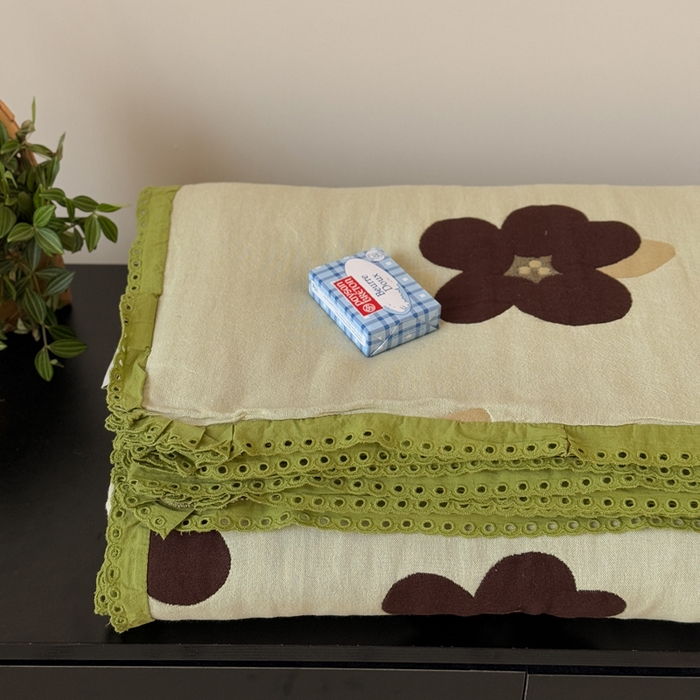 91家纺网 家纺一手货源 找家纺 橙子家居 2025新款韩国泡芙被纯棉五层纱布夏被夏凉被空调被 夏梦