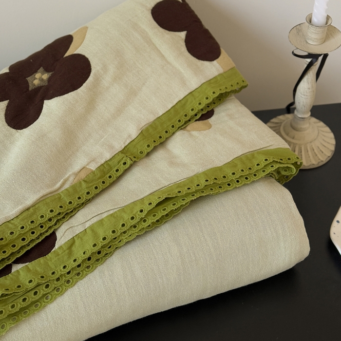 91家纺网 家纺一手货源 找家纺 橙子家居 2025新款韩国泡芙被纯棉五层纱布夏被夏凉被空调被 夏梦